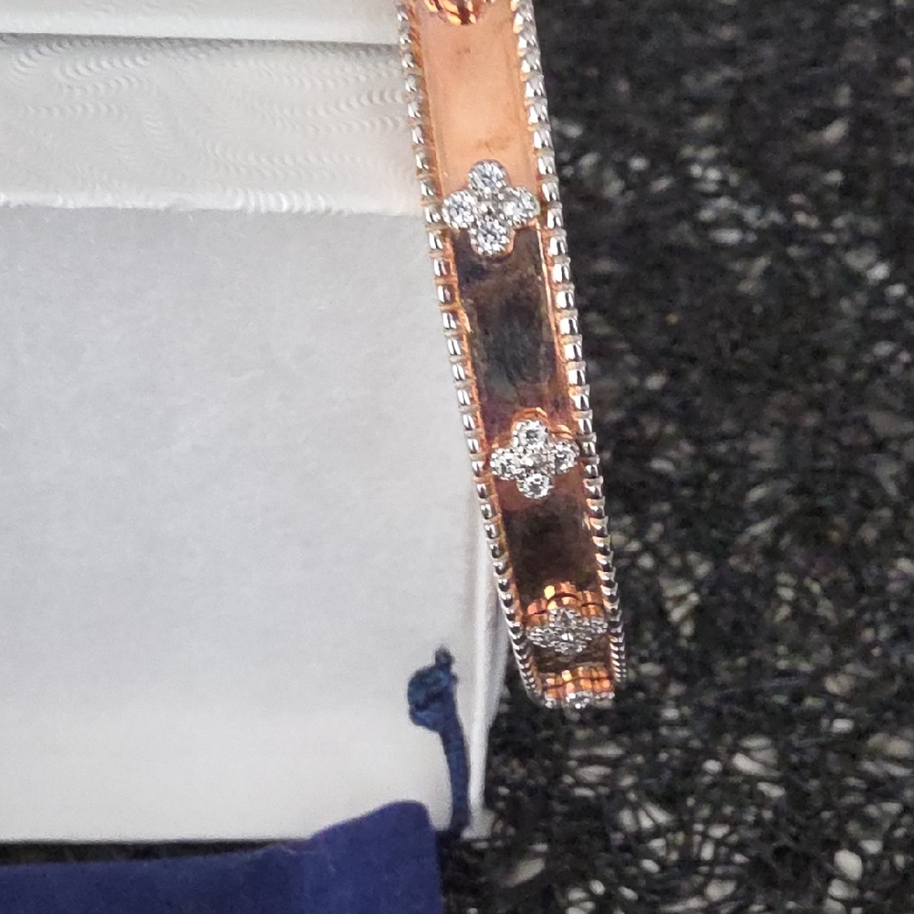 Elegant Rose Gold and Silver Women's Bracelet
